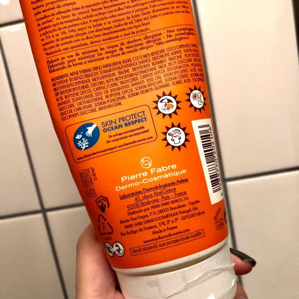 ハイプロテクションボディミルクSPF50+子供用/アベンヌ/その他を使ったクチコミ（2枚目）