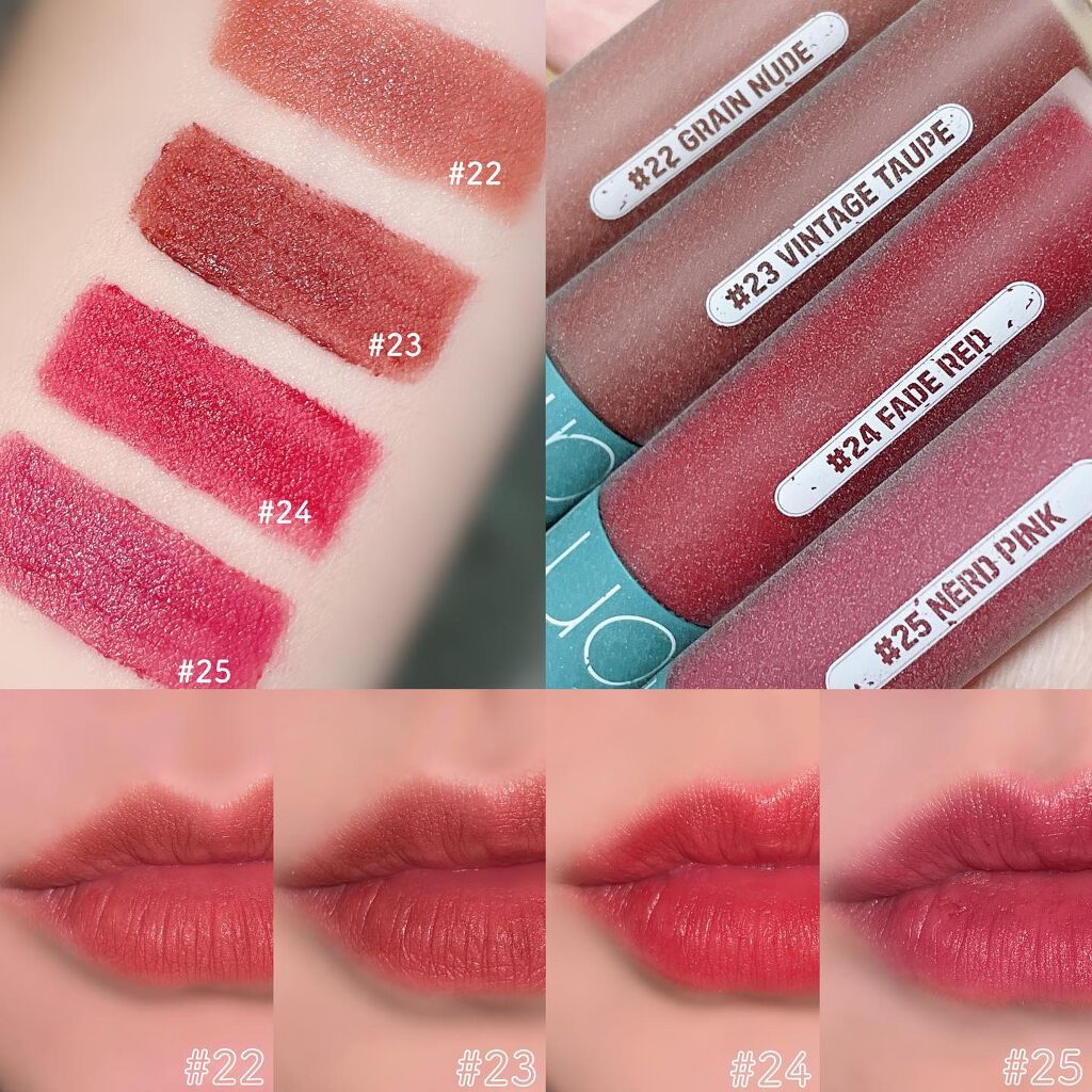 ゼロベルベットティント/rom&nd/リップティントを使ったクチコミ(2枚目)