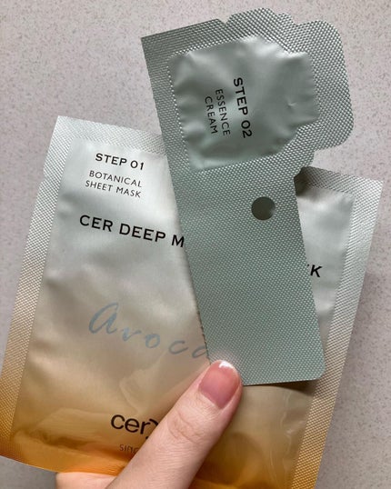 ディープモイスチャー マスク (ケアクリーム付き)/cerXcer/シートマスク・パックを使ったクチコミ(2枚目)