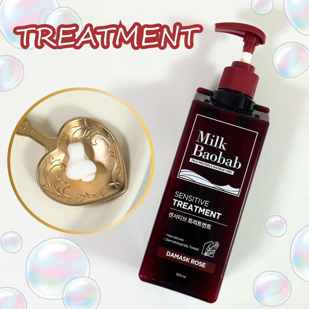 センシティブ シャンプー / トリートメント ダマスクローズ/ミルクバオバブ/市販シャンプーを使ったクチコミ（3枚目）