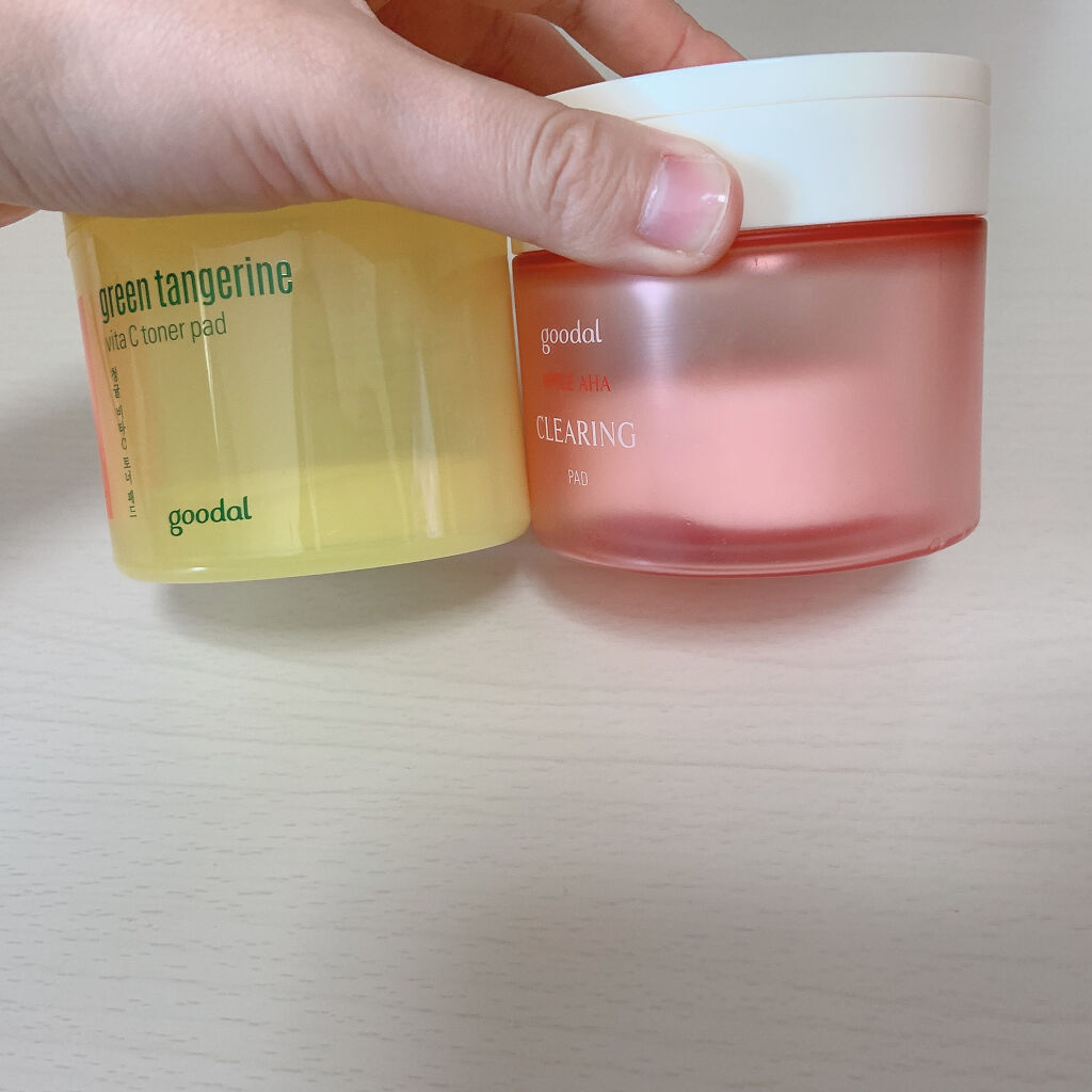 グリーンタンジェリン ビタCダークスポットケアパッド/goodal/トナーパッドを使ったクチコミ（2枚目）