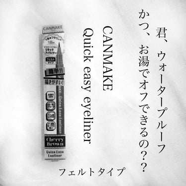 クイックイージーアイライナー 02 チェリーブラウン/キャンメイク/リキッドアイライナーを使ったクチコミ（1枚目）