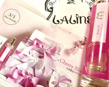 Laline ボディオイル チェリーブロッサムのクチコミ「✨🌹laline ボディオイル Cherry Blossom 限定デザイン🌹✨

ラリンのボデ.....」（3枚目）