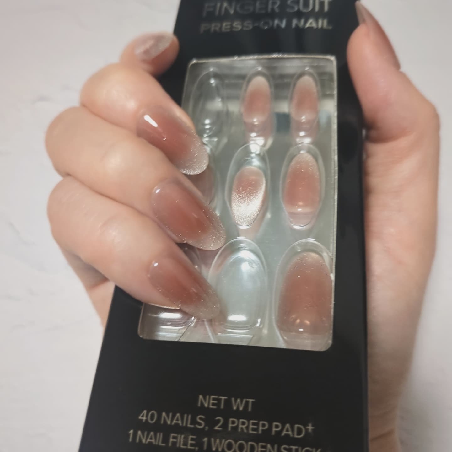 ネイルチップ(シールタイプ) Champagne Blush/FINGER SUIT/ネイルチップ・パーツを使ったクチコミ（2枚目）