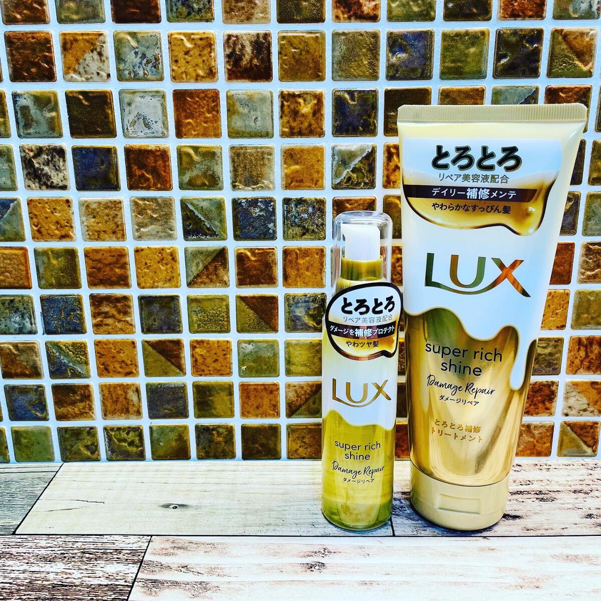 スーパーリッチシャイン ダメージリペア とろとろ補修トリートメント/LUX/洗い流すヘアトリートメントを使ったクチコミ（1枚目）