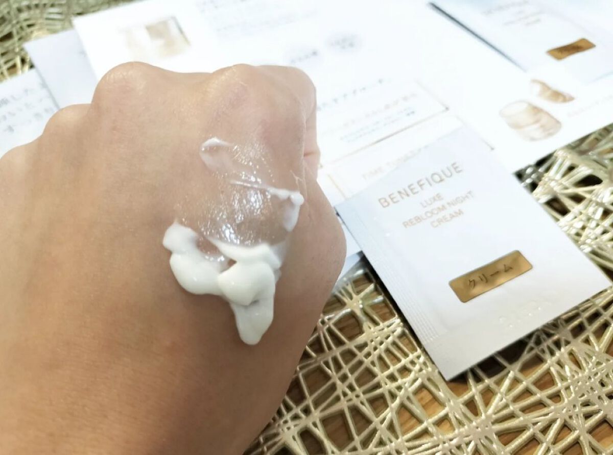 リュクス リブルームナイトクリーム 本体 40g/BENEFIQUE/フェイスクリームを使ったクチコミ（3枚目）