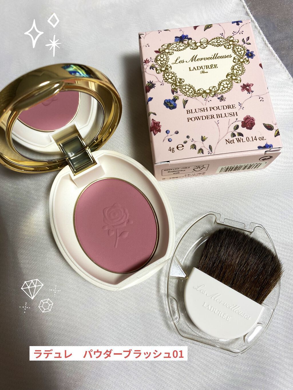 パウダーブラッシュ 01 Leonie（レオニー）/レ・メルヴェイユーズ ラデュレ/パウダーチークを使ったクチコミ（1枚目）
