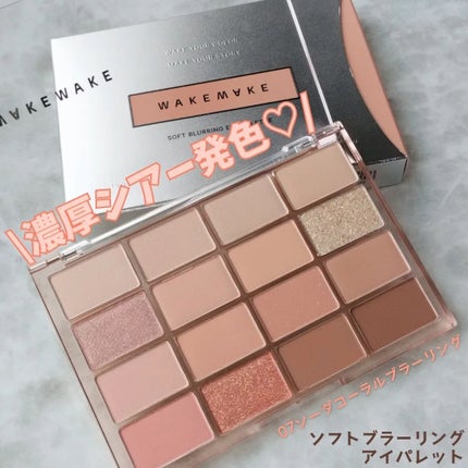 ソフトブラーリングアイパレット/wakemake/アイシャドウパレットを使ったクチコミ(1枚目)
