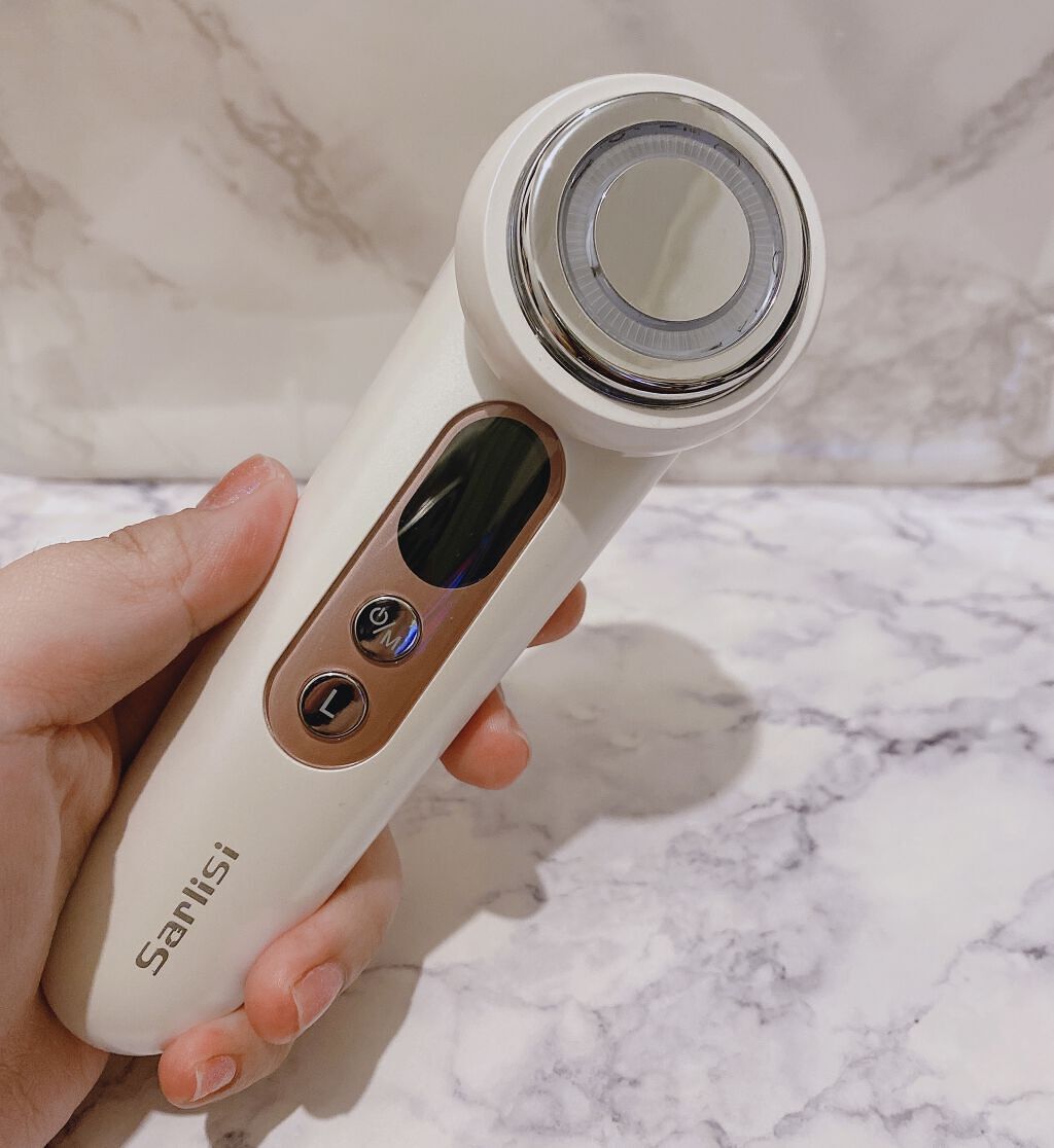 超音波美顔器 光エステ イオン導入導出 クレンジング フェイスケア/Sarlisi/美顔器・マッサージを使ったクチコミ（2枚目）
