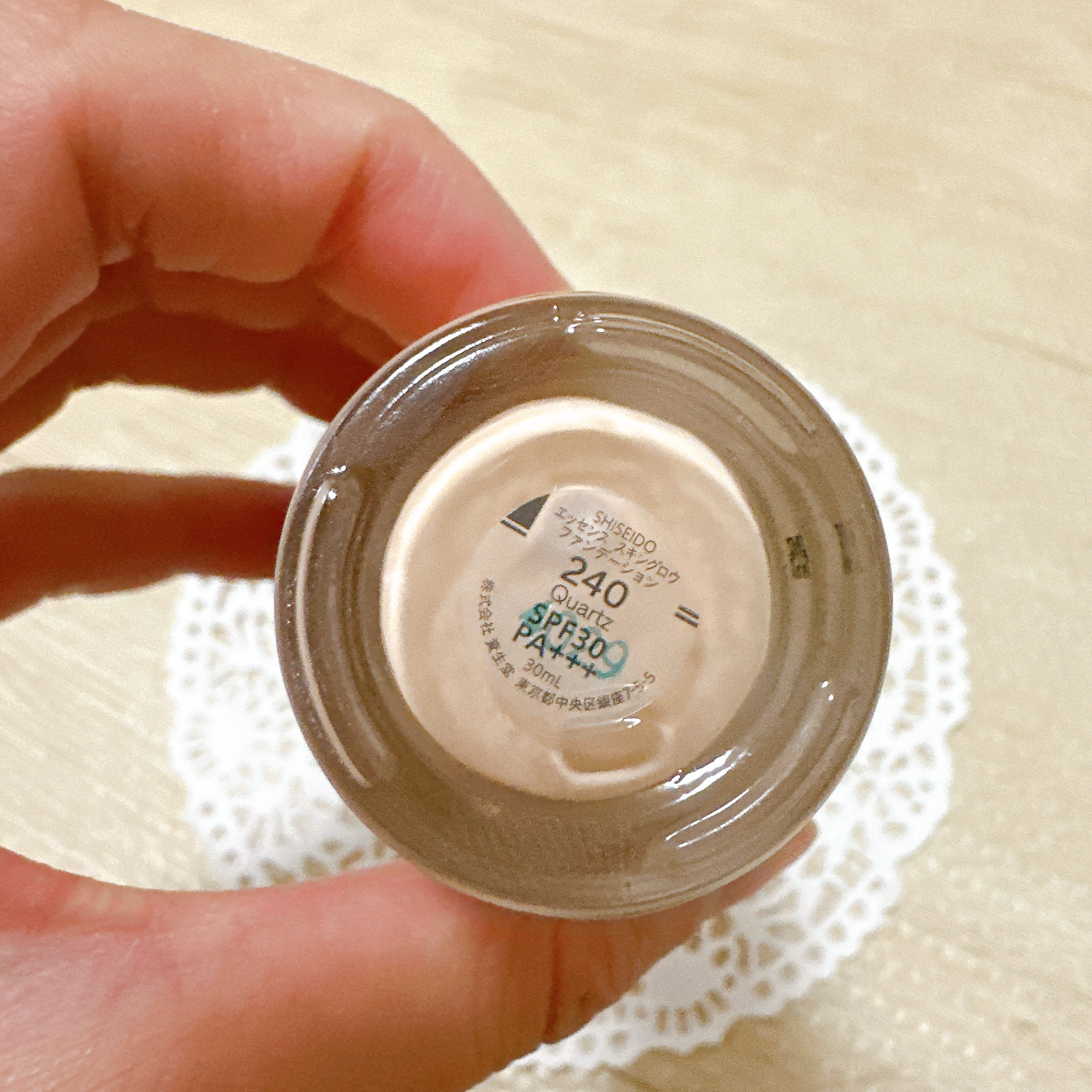 エッセンス スキングロウ ファンデーション 240 Quartz/SHISEIDO/リキッドファンデーションを使ったクチコミ（3枚目）