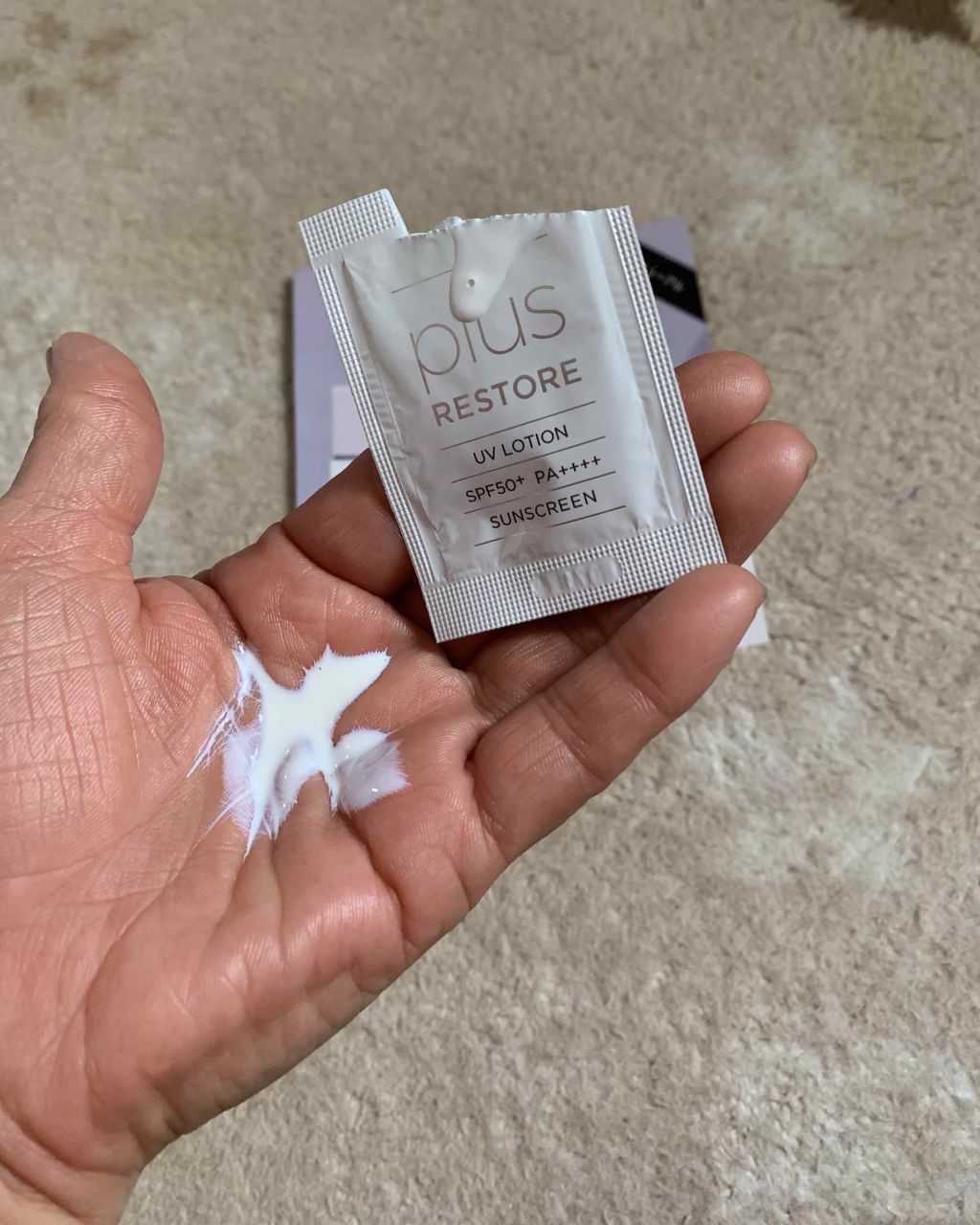 UVローション/PLUSRESTORE/日焼け止めローションを使ったクチコミ（2枚目）