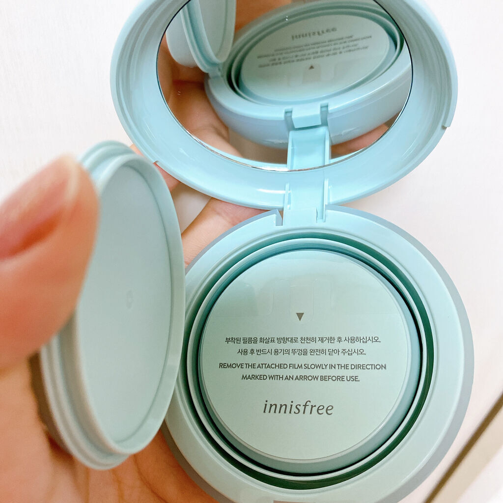 ノーセバム パウダー クッション/innisfree/クッションファンデーションを使ったクチコミ（3枚目）