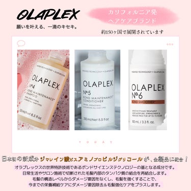 オラプレックス No.6 ボンドスムーサーのクチコミ「#OLAPLEX 
#ボンドメンテナンスシャンプー(No.4)
#ボンドメンテナンスコンディシ.....」（1枚目）