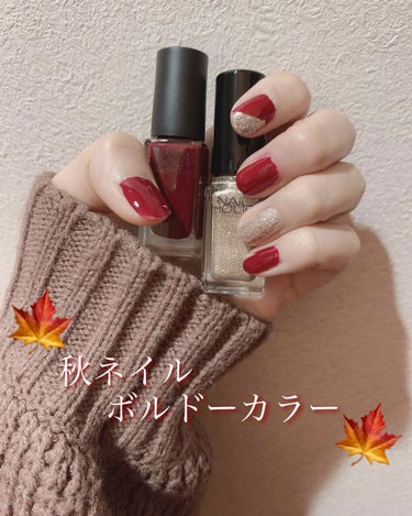 皆さんどうも！
今日はNAIL HOLICさんのレビュー＆セルフ秋ネイルをご紹介します🍁
今流行りのボルドーカラーを使ってみました！とっても簡単なので是非お試し下さい\♥︎︎/

ー使用商品ー
NAIL