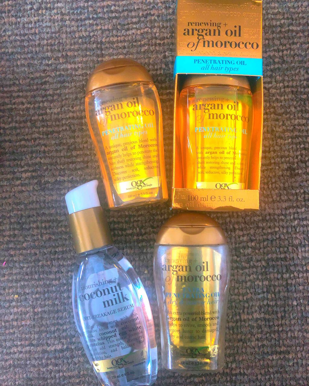 エクストラストレングスモロッコアルガンオイル浸透性ヘアオイル/OGX beauty/ヘアオイルを使ったクチコミ(1枚目)