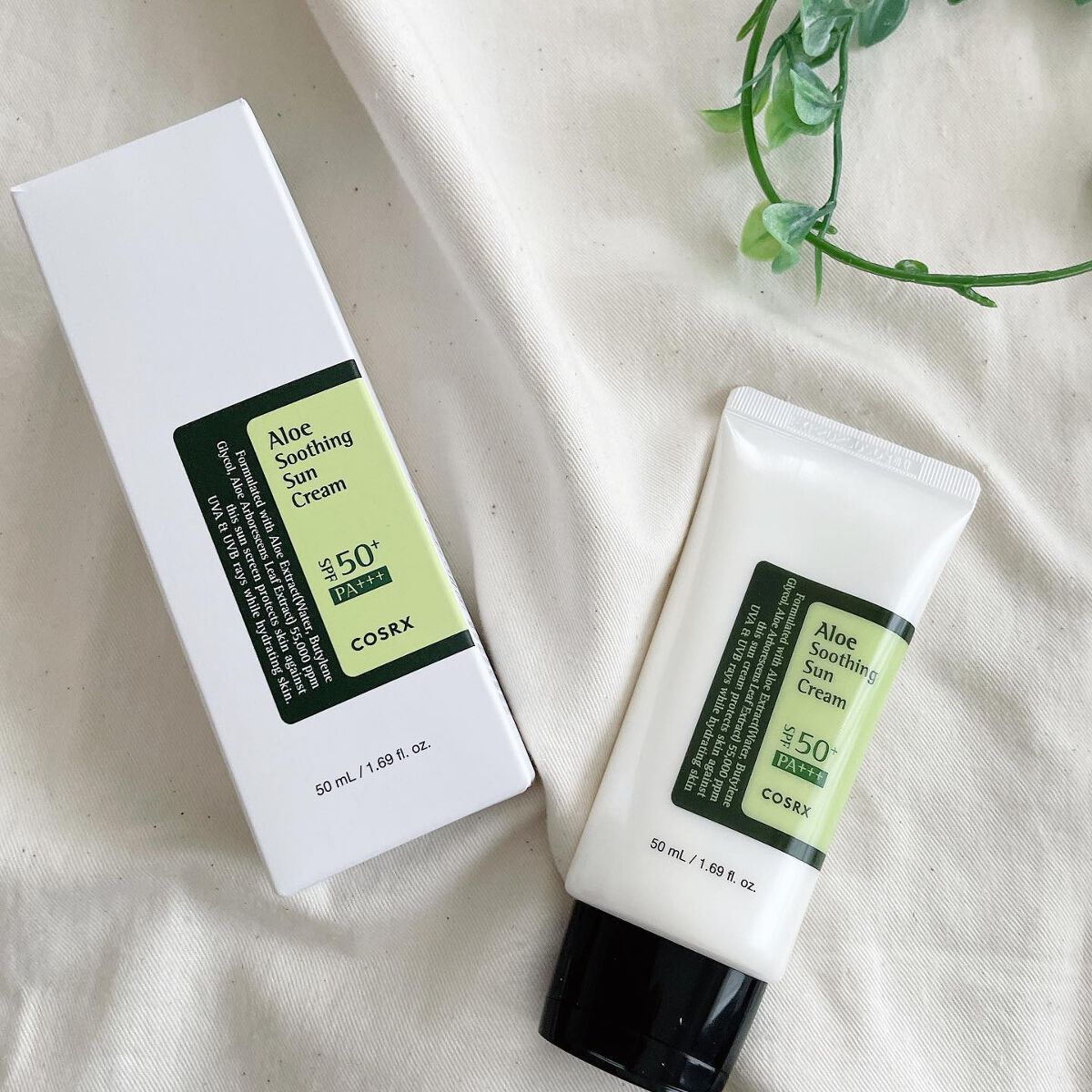 アロエスージングUVクリーム SPF50+ PA+++/COSRX/日焼け止めクリームを使ったクチコミ(1枚目)
