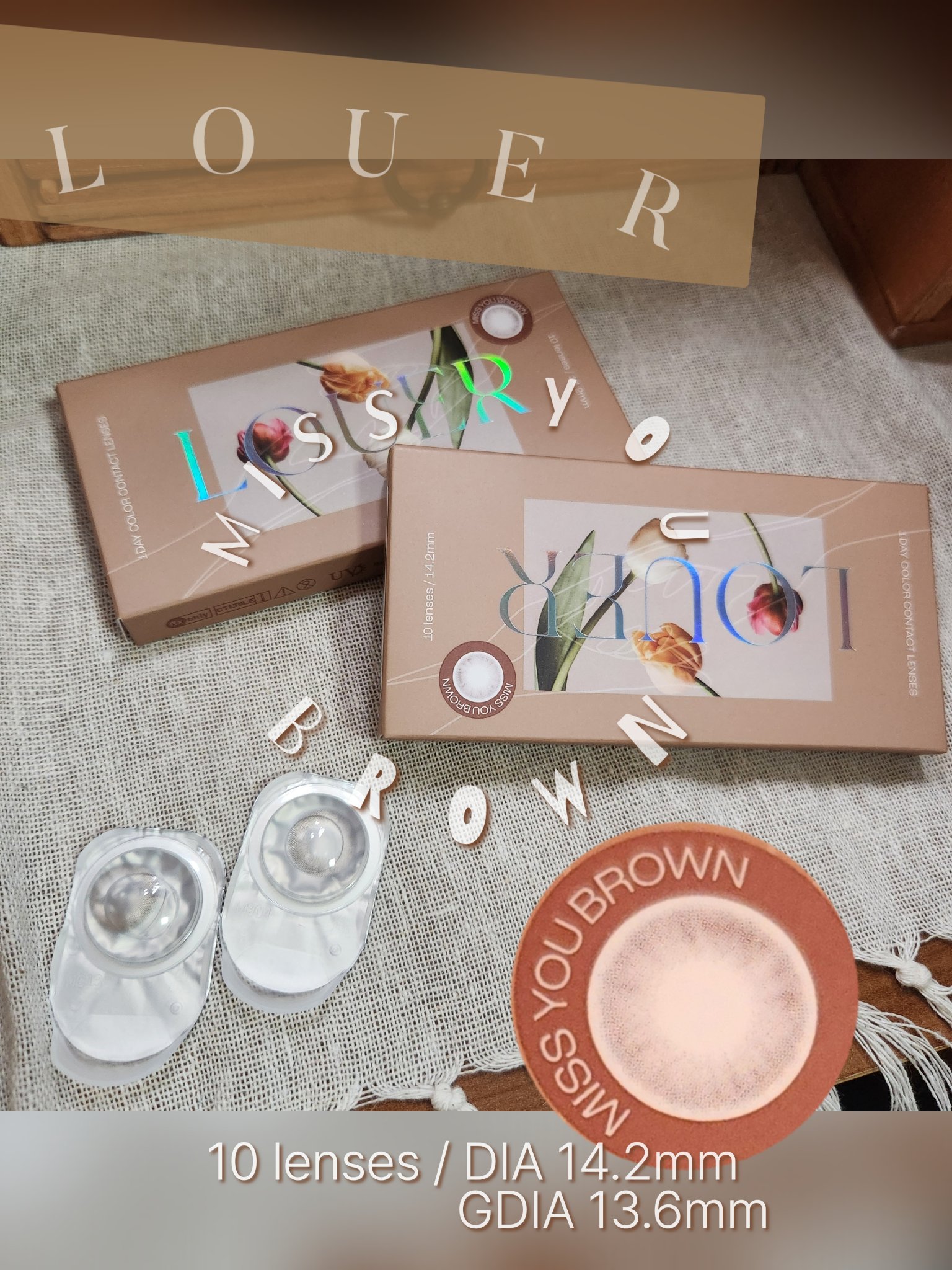 LOUER MISS YOU BROWN（ミスユーブラウン）/LOUER/カラーコンタクトレンズを使ったクチコミ（1枚目）