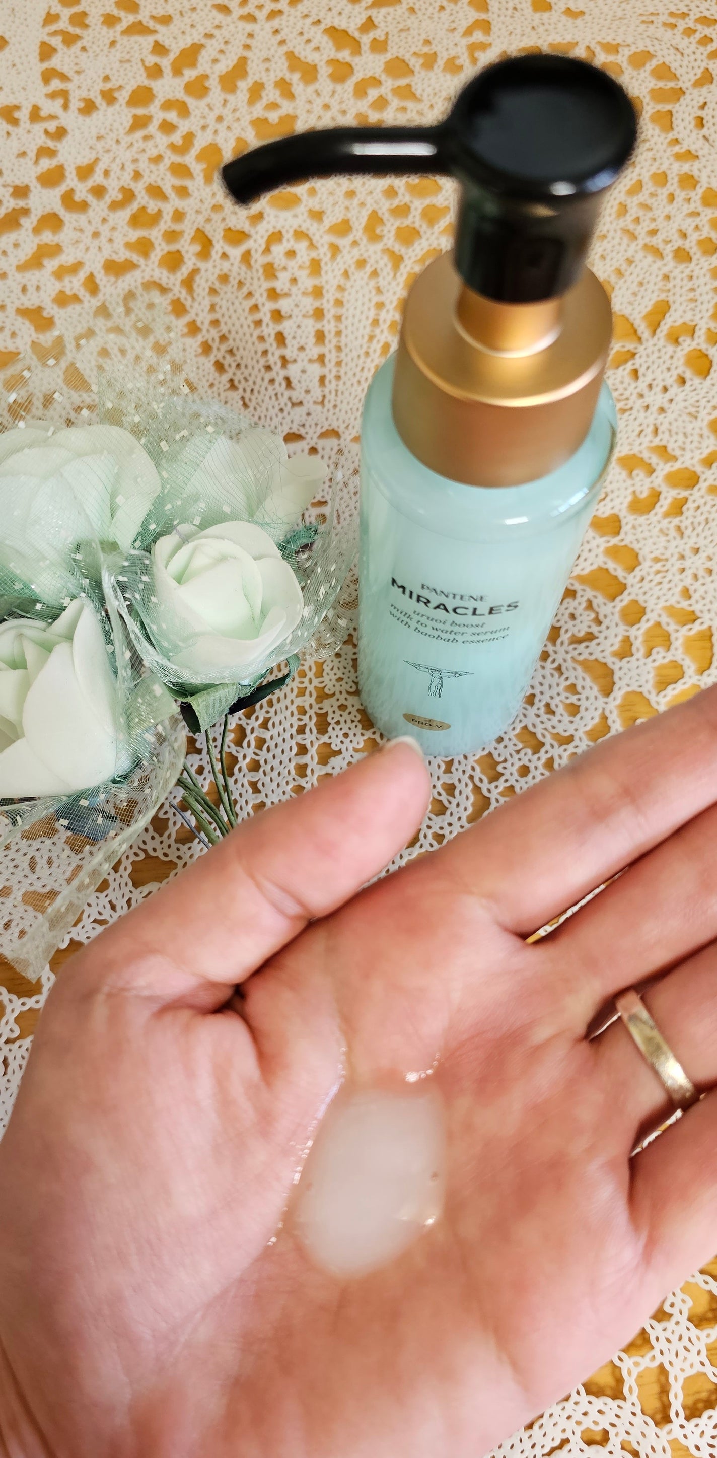 ミラクルズ うるおいブーストミルクウォーターセラム/パンテーン/アウトバストリートメントを使ったクチコミ(2枚目)