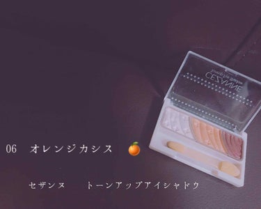 【セザンヌ トーンアップアイシャドウ 06】

オレンジカシス🍊

(2枚目目のどアップあります⚠︎)



どうもこんにちは。先日会社の健康診断で空腹のあまり体重36.4kgという脅威の数値を叩き出し