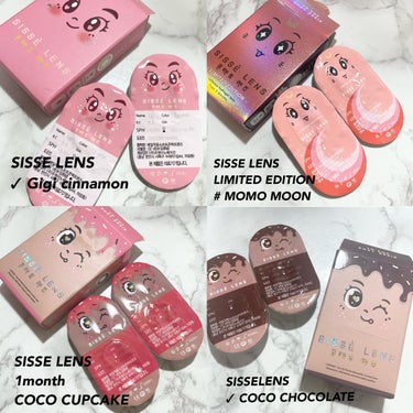 Sisse Lens Gigicinnamonのクチコミ「韓国カラコンブランド【SISSELENS】4種類まとめてみました‪🫶🏻💞‬

どれも可愛いパッ.....」（2枚目）