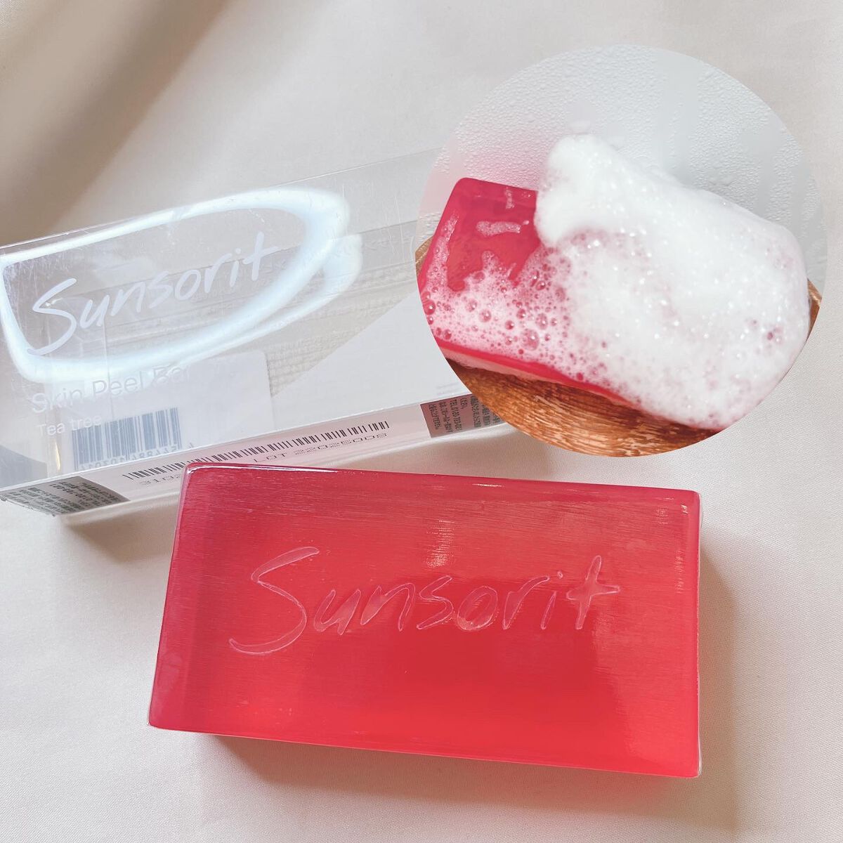 スキンピールバー ティートゥリー/サンソリット/洗顔石鹸を使ったクチコミ(2枚目)