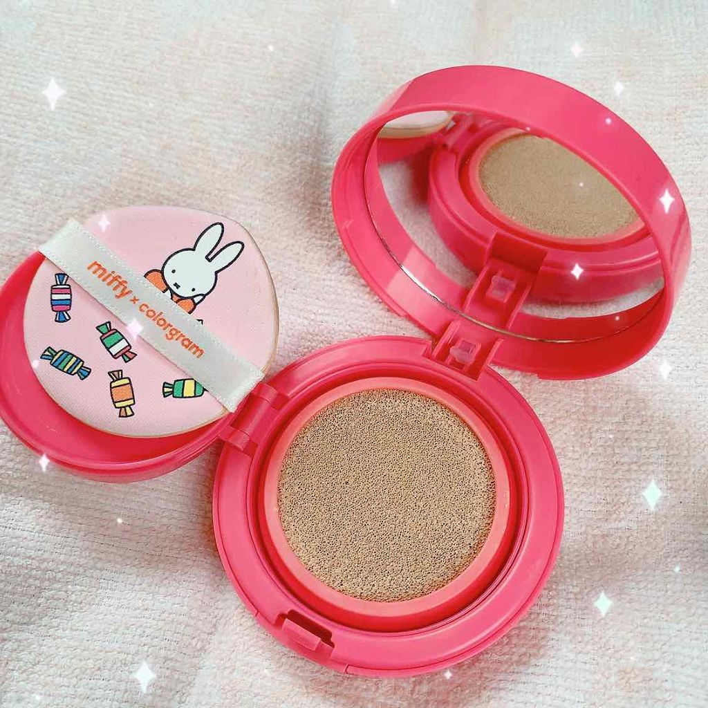 Colorgram colorgram ゴーゴーカバークッションのクチコミ「IZ*ONEが使ってた
ミッフィちゃんのクッションファンデ♡

私の肌はIZ*ONEとお揃い♡.....」（2枚目）