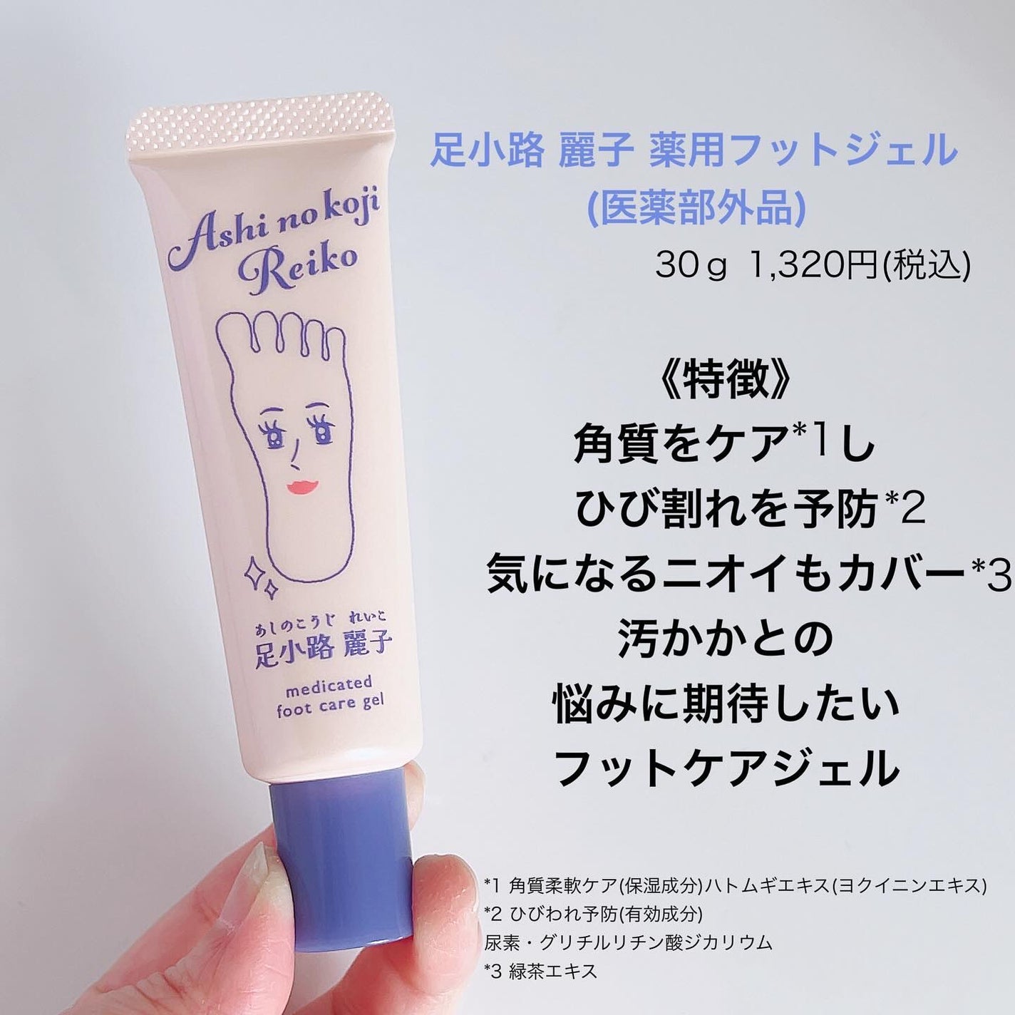 足小路麗子 薬用 フットケアジェル/ナリスアップ/レッグ・フットケアを使ったクチコミ(2枚目)