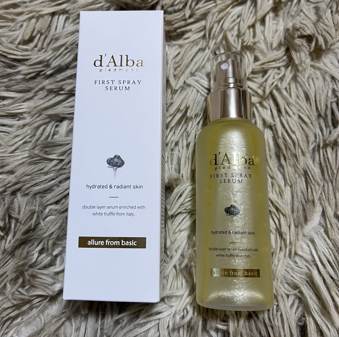 ダルバ ホワイトトリュフファーストスプレーセラム/ダルバ/ミスト状化粧水を使ったクチコミ（1枚目）