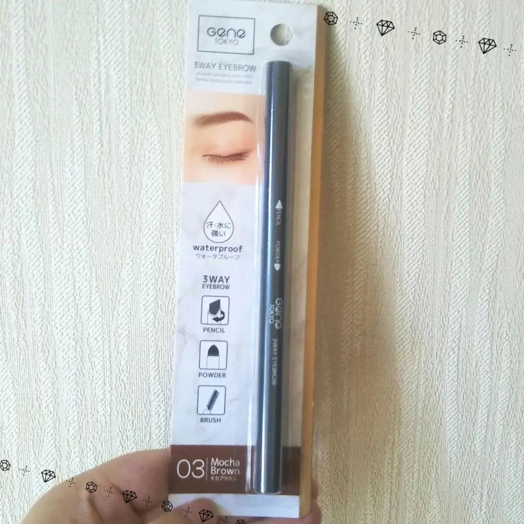GENE3WAYアイブロウ三角芯タイプ/セリア/アイブロウペンシルを使ったクチコミ(1枚目)