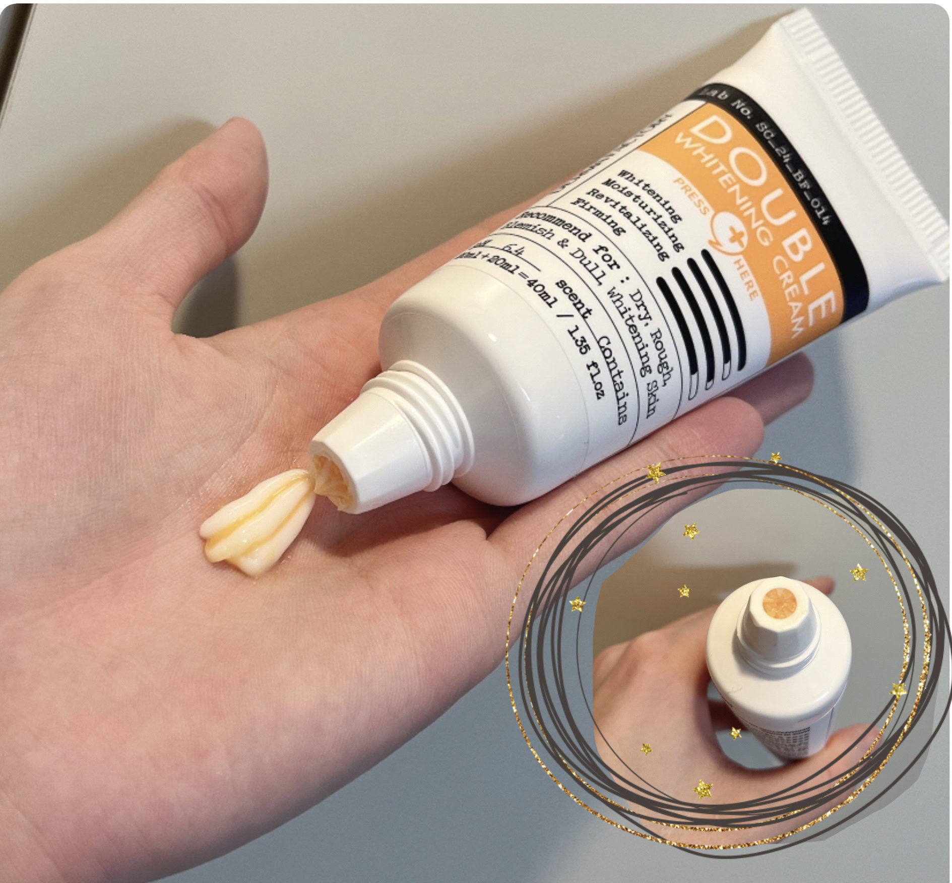 ダブルホワイトニングクリーム/DERMA FACTORY/フェイスクリームを使ったクチコミ（3枚目）