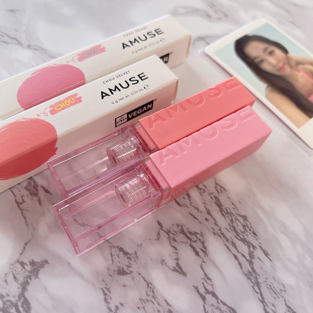 シューベルベット 01モモシュー/AMUSE/口紅を使ったクチコミ（3枚目）