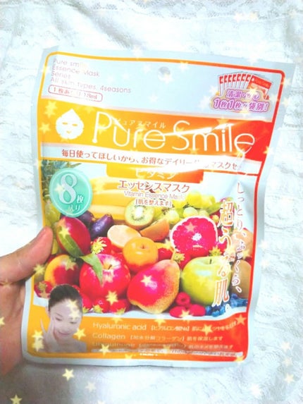 エッセンスマスク 毎日マスク8枚セット ビタミン/Pure Smile/シートマスク・パックを使ったクチコミ(1枚目)