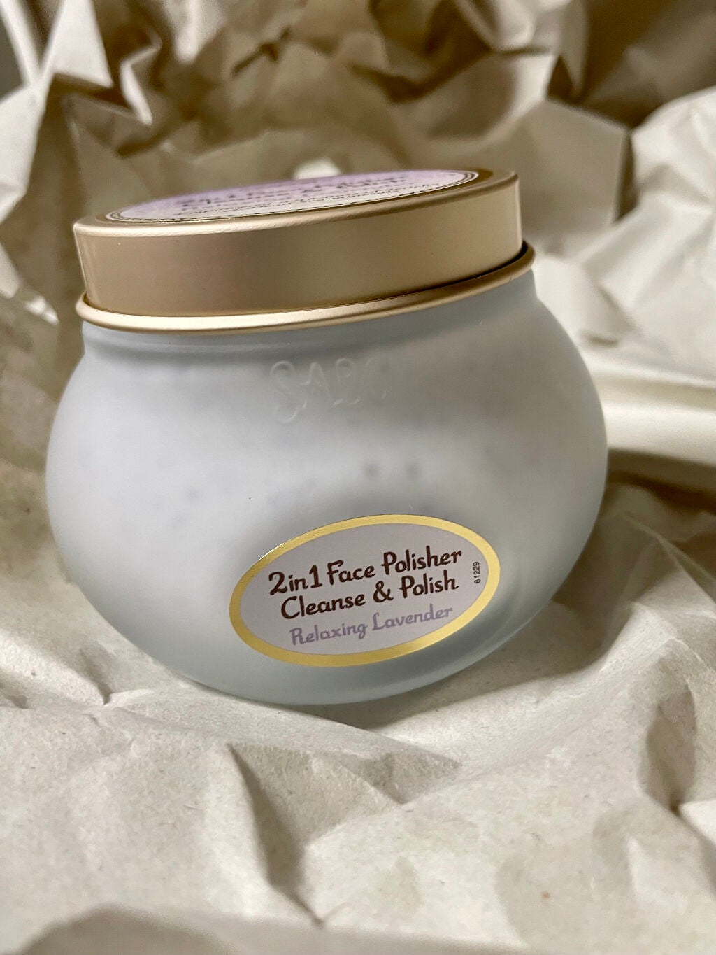 フェイスポリッシャー リラクシング(ラベンダー)/SABON/スクラブ・ゴマージュを使ったクチコミ(1枚目)