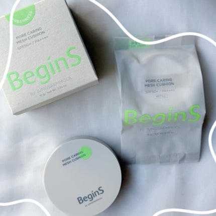 Pore Caring Mesh Cushion/BeginS by JUNGSAEMMOOL/クッションファンデーションを使ったクチコミ(4枚目)