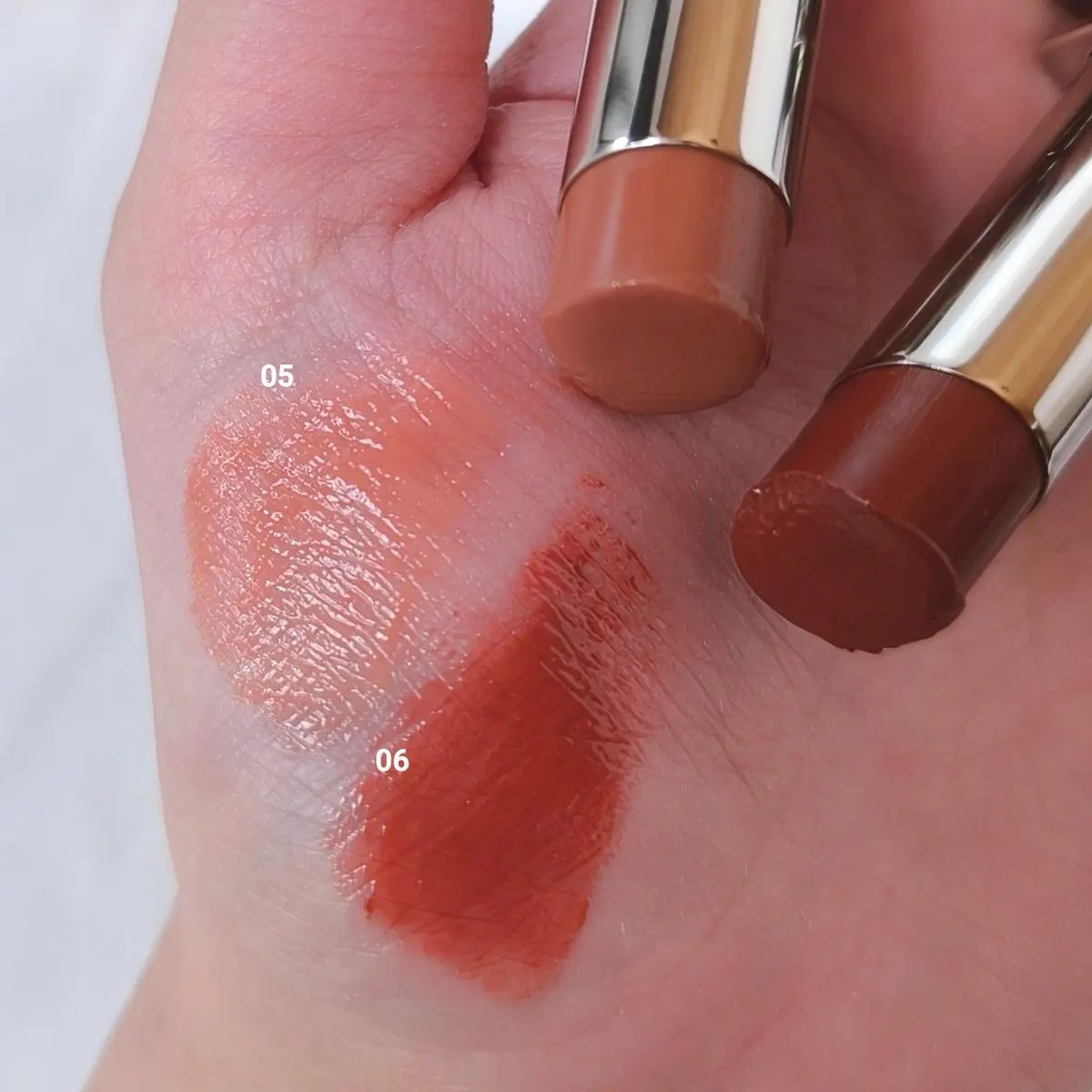 MELTING FIT SHINE BALM/Lummir/口紅を使ったクチコミ（3枚目）