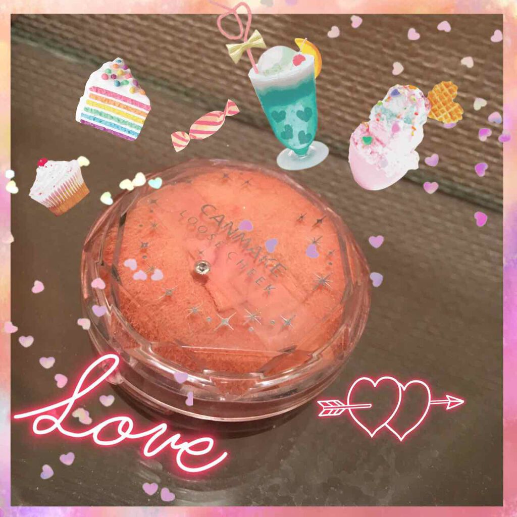 キャンメイク ルースチークのクチコミ「CANMAKE  ルースチーク07

プチプラ優秀コスメ❤️
筆ではなくパフタイプになります🌟.....」（1枚目）