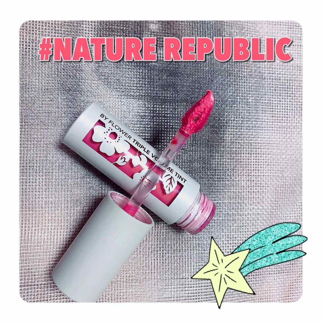 バイフラワー トリプルボリュームティント/ネイチャーリパブリック/口紅を使ったクチコミ(1枚目)