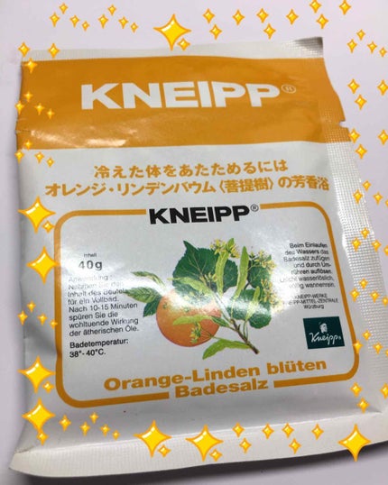 クナイプ バスソルト オレンジ・リンデンバウム<菩提樹>の香り/クナイプ/無機塩系入浴剤を使ったクチコミ(1枚目)