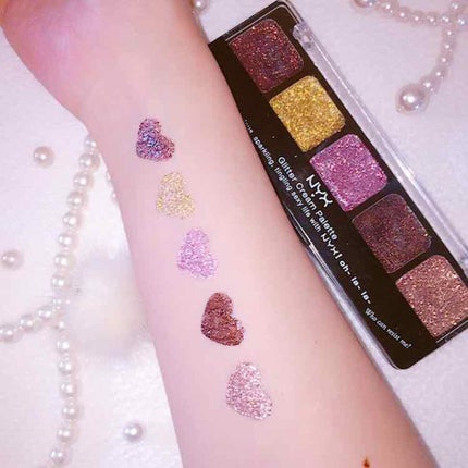 グリッタークリームパレット/NYX Professional Makeup/ジェル・クリームアイシャドウを使ったクチコミ(1枚目)