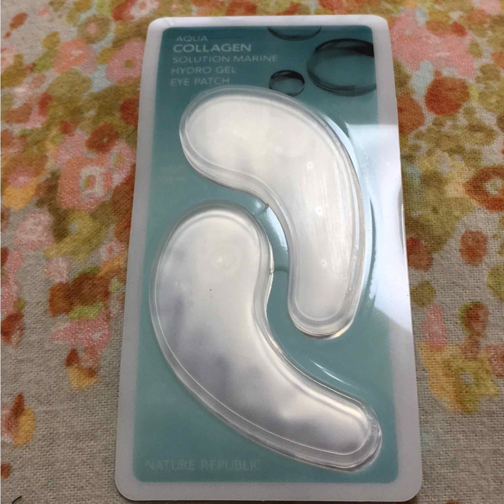ネイチャーリパブリック アクアコラーゲンソリューションマリンハイドロジェルアイパッチのクチコミ「#NATUREREPUBLIC
アクアコラーゲン  アイパッチ

目の下に貼るパック♫
30〜.....」（1枚目）