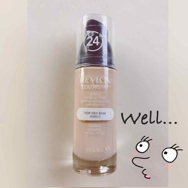 REVLON リキッドファンデーション 乾燥肌用
こちらのファンデ、乾燥肌用ということで
買ってみましたが…う〜ん、微妙です。
伸びも色も問題ないんですが…
乾燥した部分が塗っても浮いてしまう…！
なん