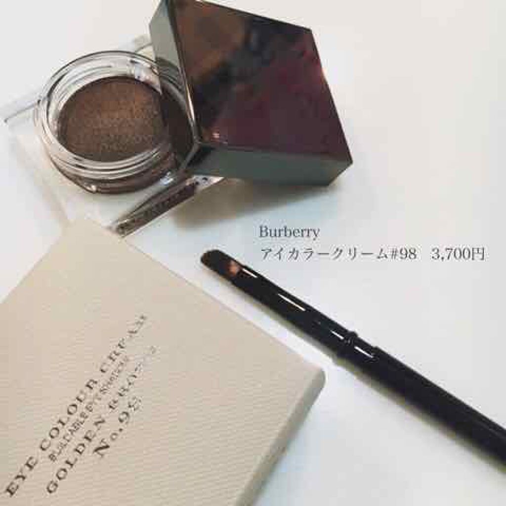 Burberry Beauty アイカラークリームのクチコミ「
98 GOLDEN BROWN
 
アイカラークリームはNo.100を愛用中ですが
なんとも.....」（1枚目）