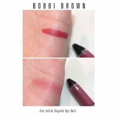 BOBBI BROWN アート スティック リキッド リップのクチコミ「アートスティックリキッドリップ 3,800円
№5 English rose

今回このリップ.....」（3枚目）