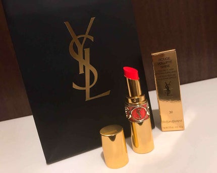 ルージュ ヴォリュプテ シャイン/YVES SAINT LAURENT BEAUTE/口紅を使ったクチコミ(1枚目)