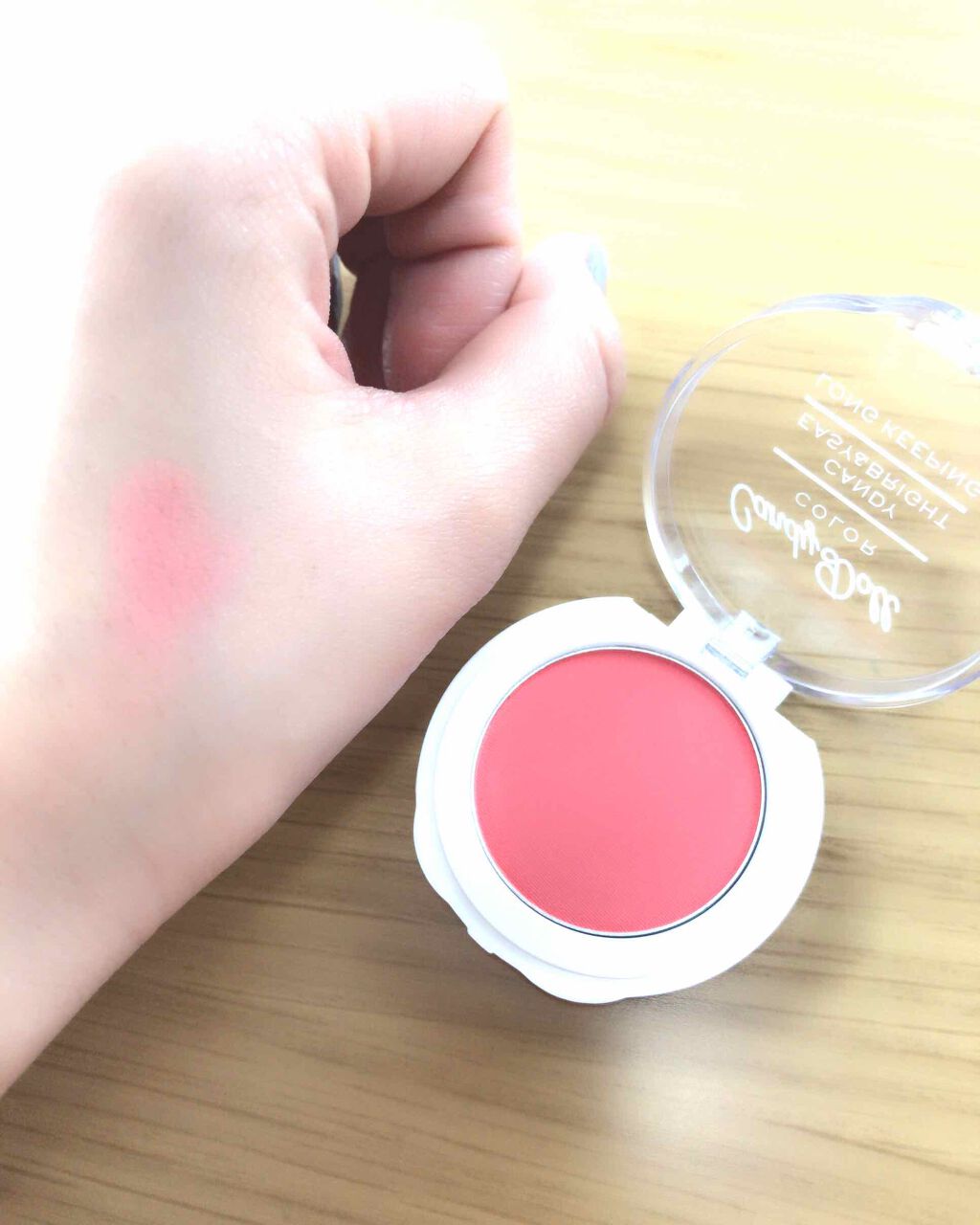 キャンディパウダーチーク アプリコットコーラル/CandyDoll/パウダーチークを使ったクチコミ（1枚目）