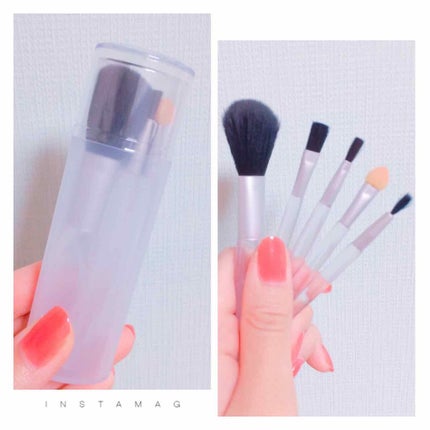 ごくふわっ春姫スライド式携帯メイクブラシ/DAISO/メイクブラシを使ったクチコミ(2枚目)