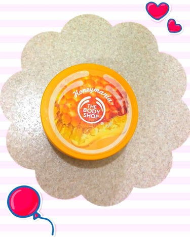 THE BODY SHOP　ボディバター HM　ハニーマニアの香り
甘い香りが大好きな方にとてもオススメです！
ハチミツの香りらしいのですが、私にはマンゴーのようなフルーツの香りに感じます(*^^*)
