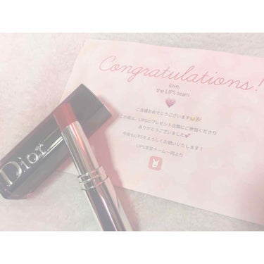 （✓）Dior
（✓）アディクト ラッカー スティック
（✓）857 ハリウッド レッド

当選したものが届きました〜〜🙈💓
しかもたまたま欲しかった色でびっくり！！
やっぱり発色もよくて色もかわいいで