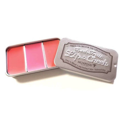 フレッシュフルーツ リップ&チーク トリオ/SKINFOOD/ジェル・クリームチークを使ったクチコミ(2枚目)