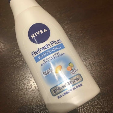 #NIVEA ▼リフレッシュプラス 薬用ホワイトニング モイスチャーミルク

ボディ用乳液ですが、着け心地がとても軽く、爽やかな柑橘系の香りで、夏場には特にぴったりです！塗った瞬間からみずみずさを感じま